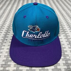 Vintage Charlotte Hornets NBA Retro Adidas Hat Snapback Cap New Teal Men
